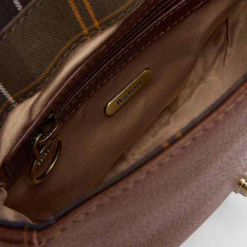 Barbour Ladies Elm Leather Crossbody Bag - Brown-3