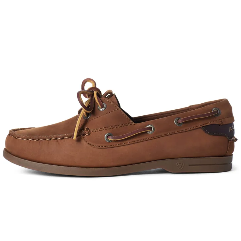 Ariat Ladies Antigua Deck Shoe - Walnut-1