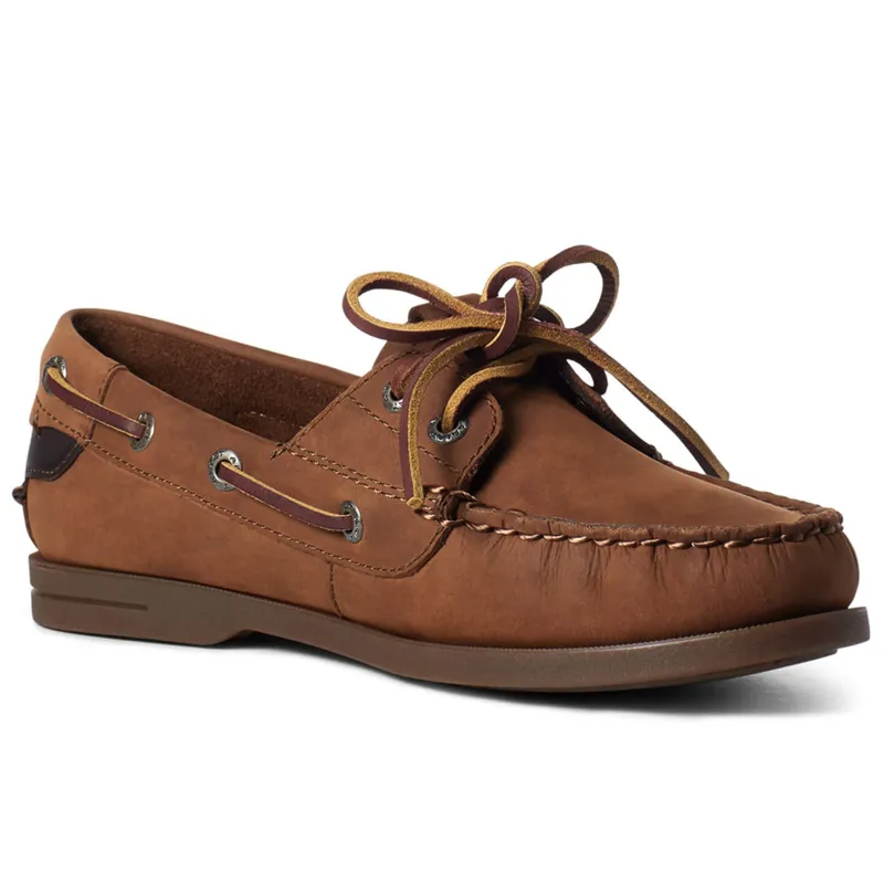 Ariat Ladies Antigua Deck Shoe - Walnut-4