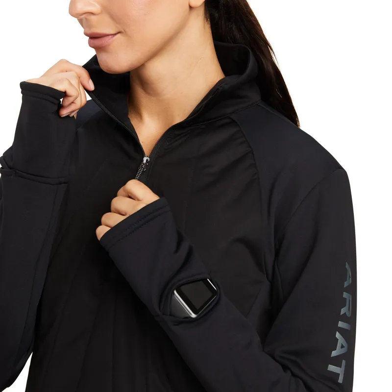 Ariat Ladies Venture Half Zip Sweatshirt - Black-2