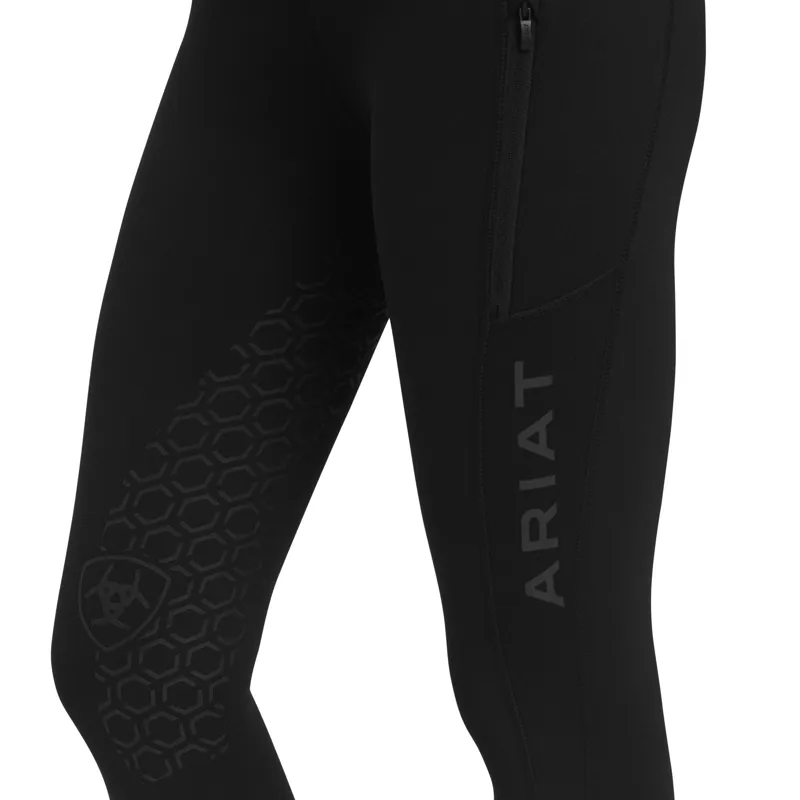 Ariat Ladies Venture Thermal Half Grip Tights - Black-3