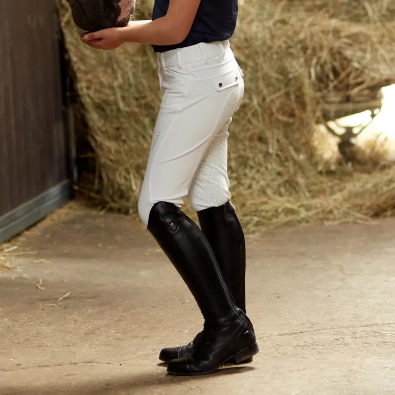 Ariat Youth Tri Factor Grip Full Seat Breech - White