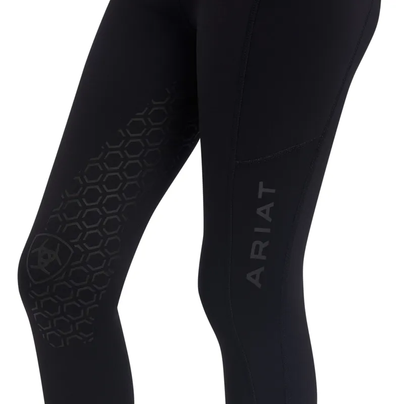 Ariat Youth Venture Thermal Half Grip Tights - Black-2