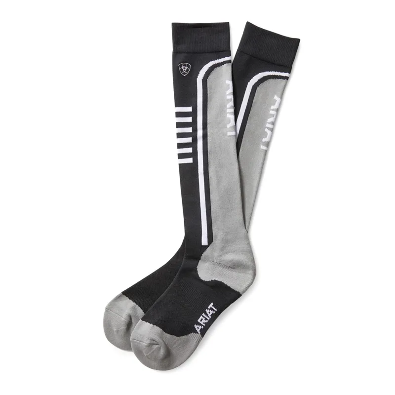 AriatTEK Slimline Performance Socks - Black/Sleet