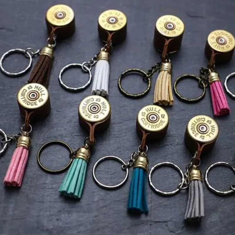 Spent Shells Cartridge Keyring With Tassel-1