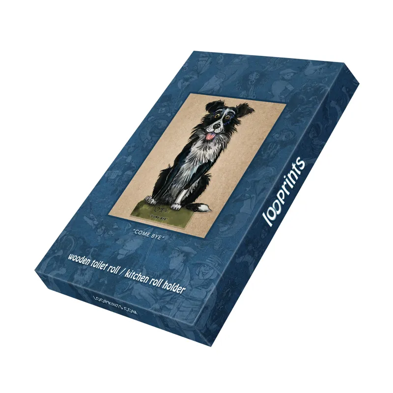 Looprints Bryn Parry Come Bye Wood Toilet Roll / Kitchen Roll Holder-1