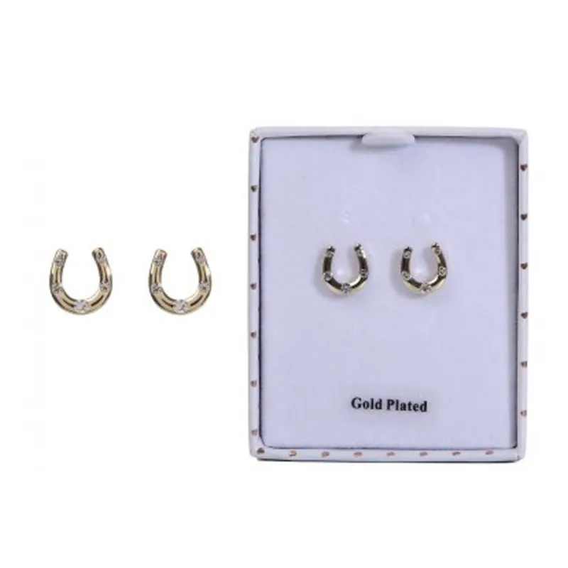 Equilibrium Gold Plated Dainty Horseshoe Earring