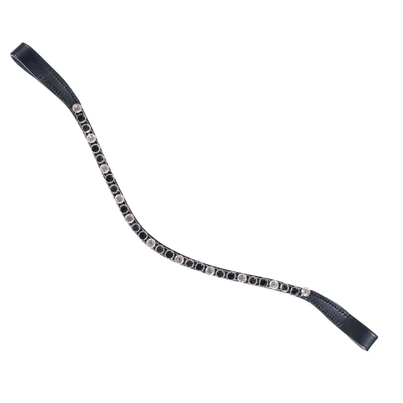 HKM Precious Browband - Black/Grey