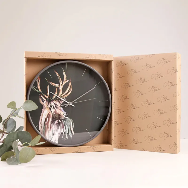 Meg Hawkins Round Stag Wall Clock-1