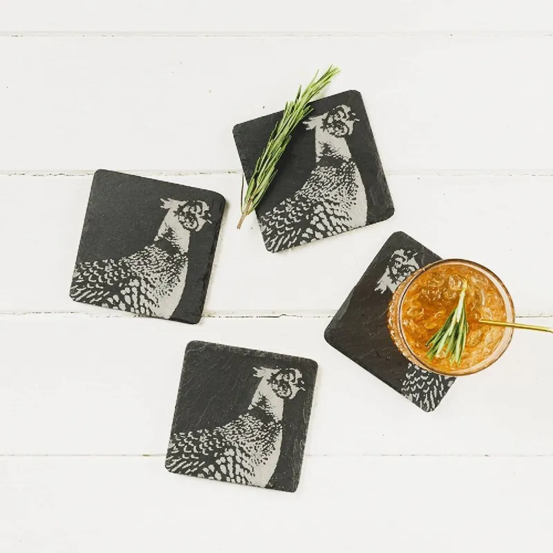 Selbrae House Slate Pheasant Coasters-1