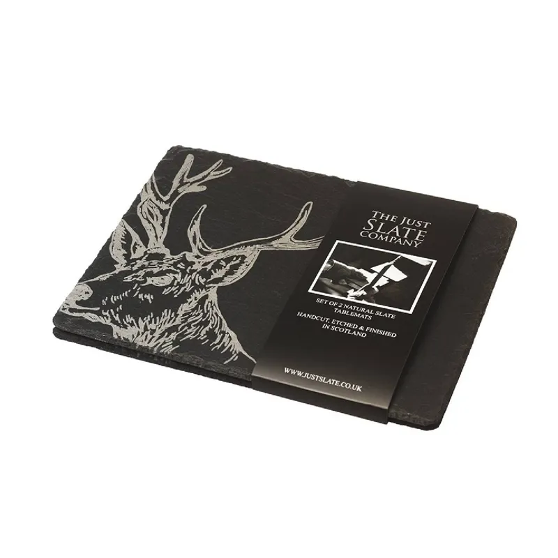 Selbrae House Slate Stag Placemats