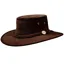 Barmah Hats 1025 Suede Squashy Hat - Chocolate