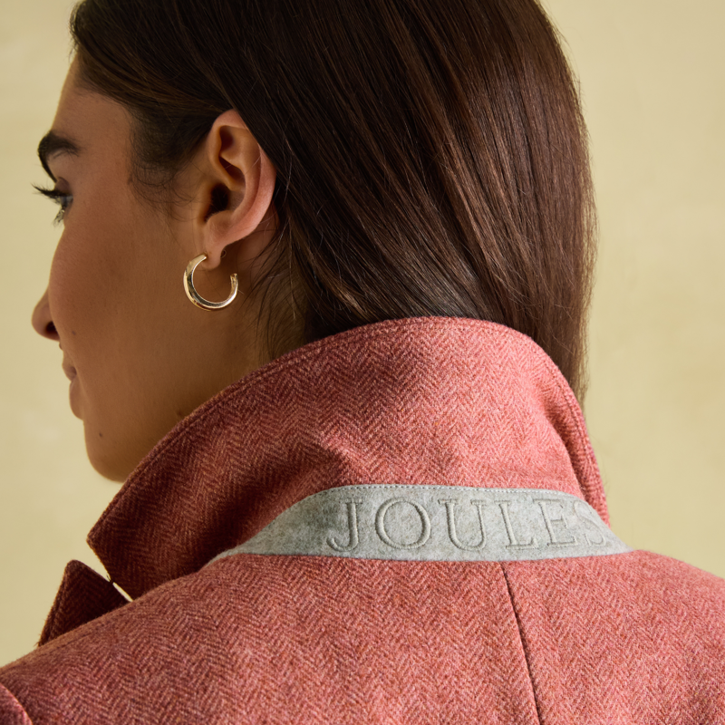 Joules Bramble Tweed Blazer - Pink-4