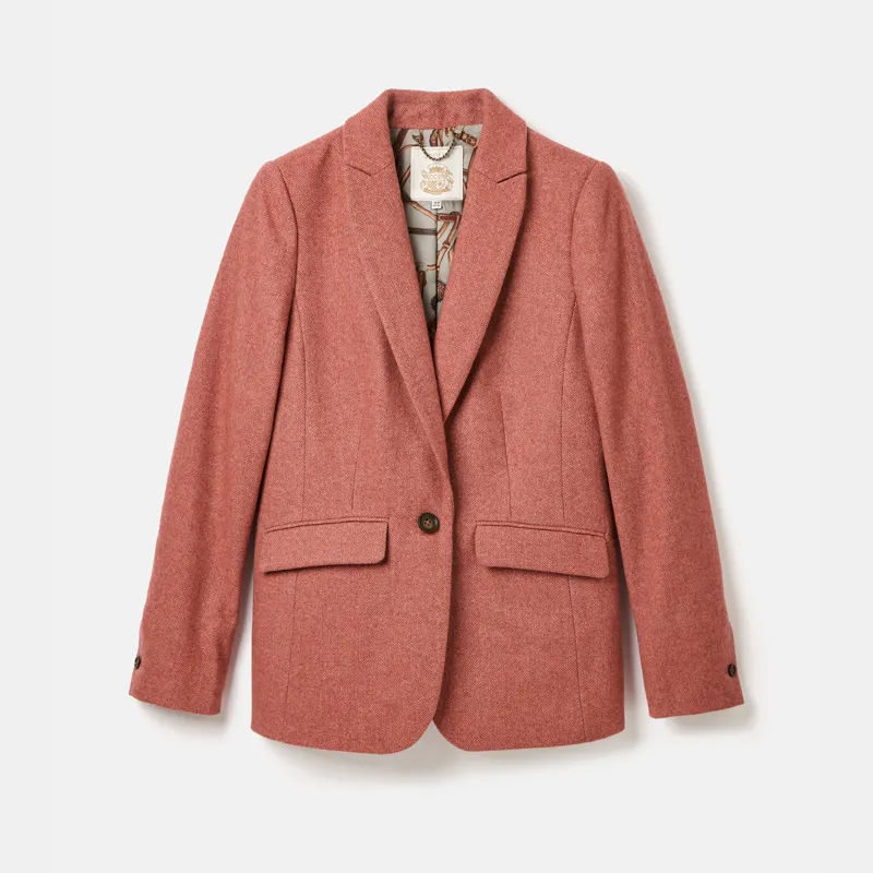 Joules Bramble Tweed Blazer - Pink