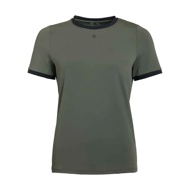 Holland Cooper Chiltern Ringer Tee - Dove Grey