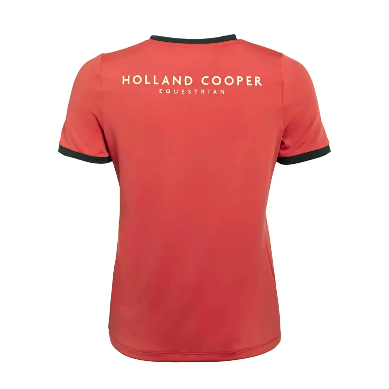 Holland Cooper Chiltern Ringer Tee - Washed Red-1