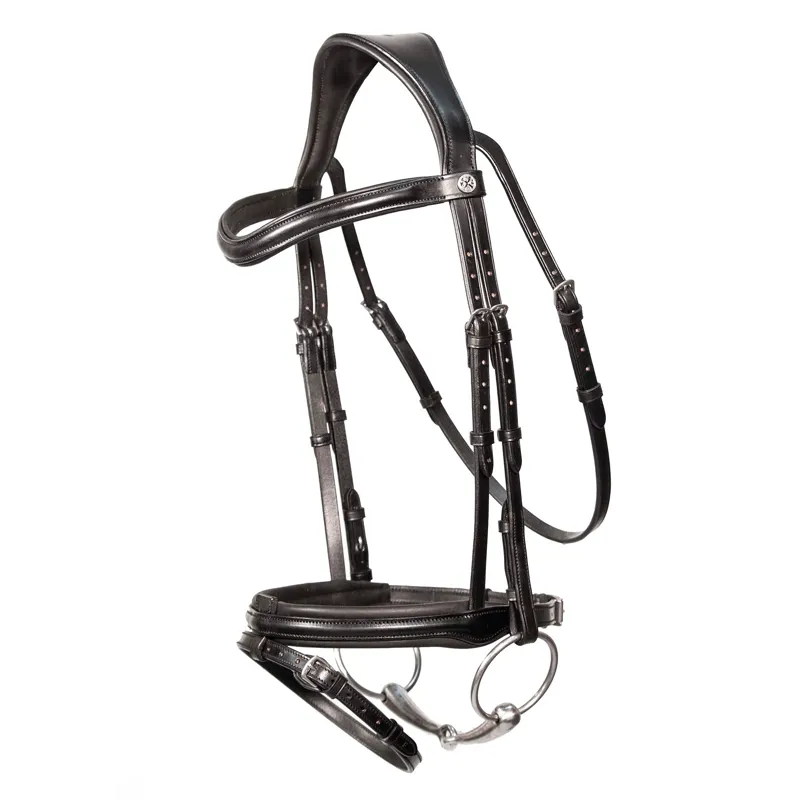 Henry James Saddlery Comfort Flash Bridle - Black