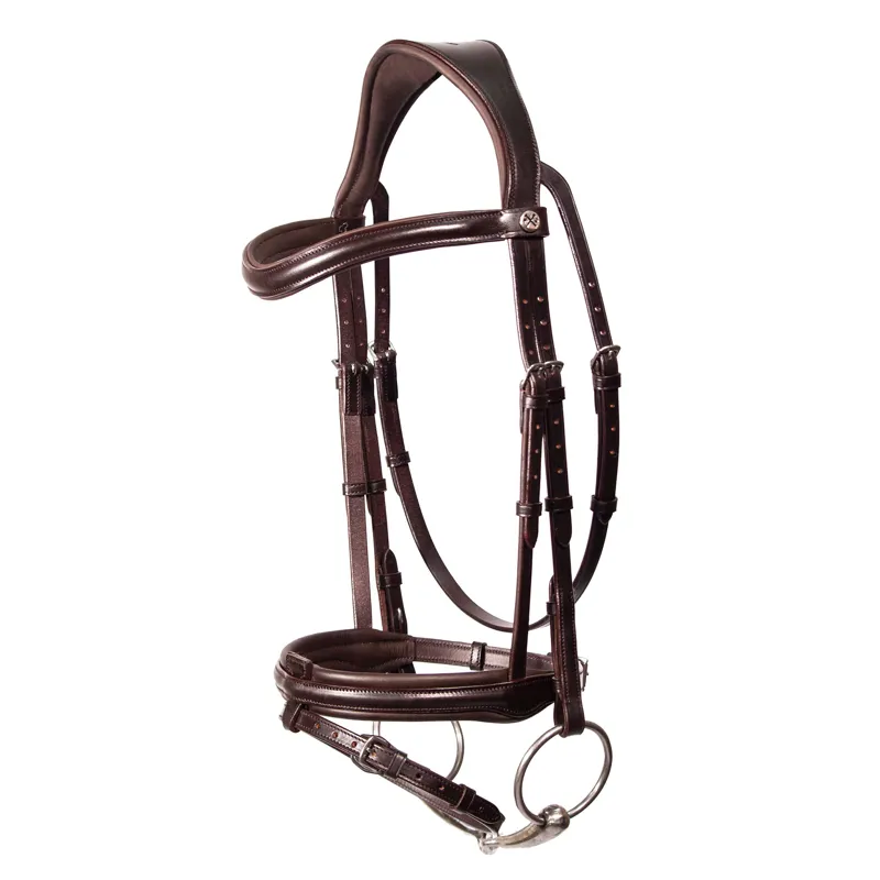 Henry James Saddlery Comfort Flash Bridle - Havana