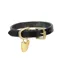 Digby and Fox Flat Leather Dog Collar - Black