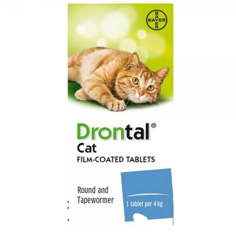 Drontal Cat Ellipsoid Tablets - 2 pack
