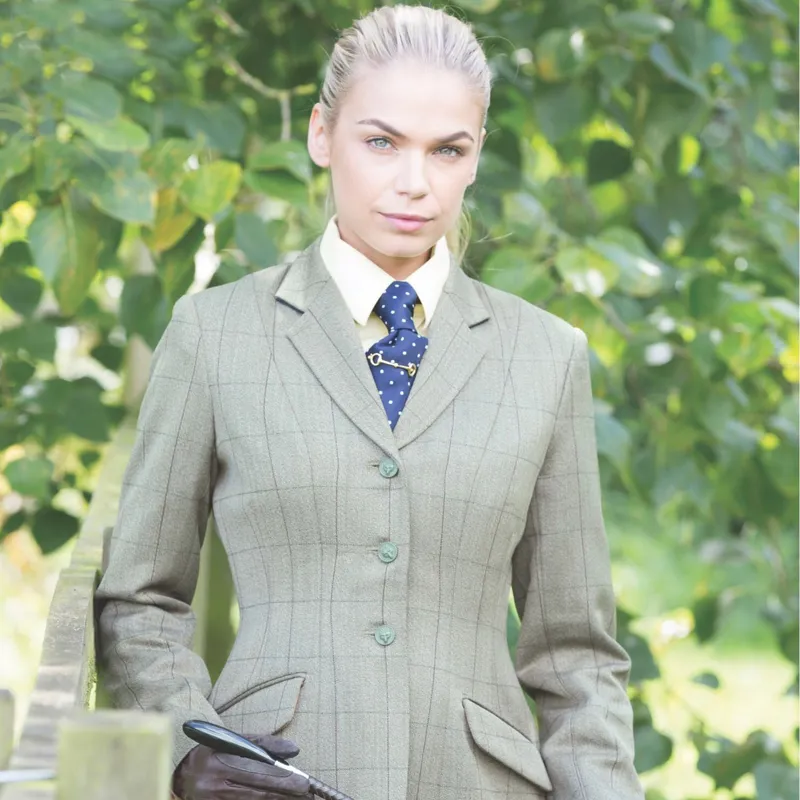 Equetech Foxbury Tweed Riding Jacket - Olive