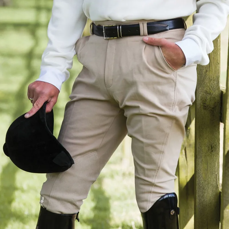 Foxhunter Hybrid Mens Breeches Beige