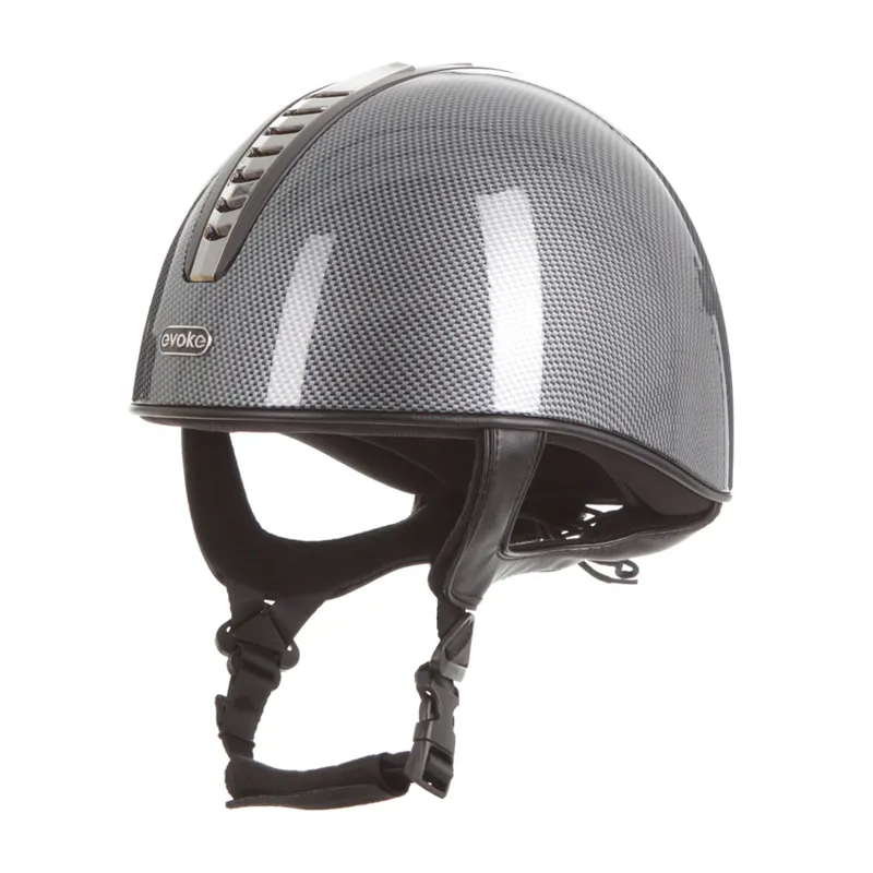 Evoke Orion Jockey Skull - High Shine Carbon/Gunmetal/Black-2