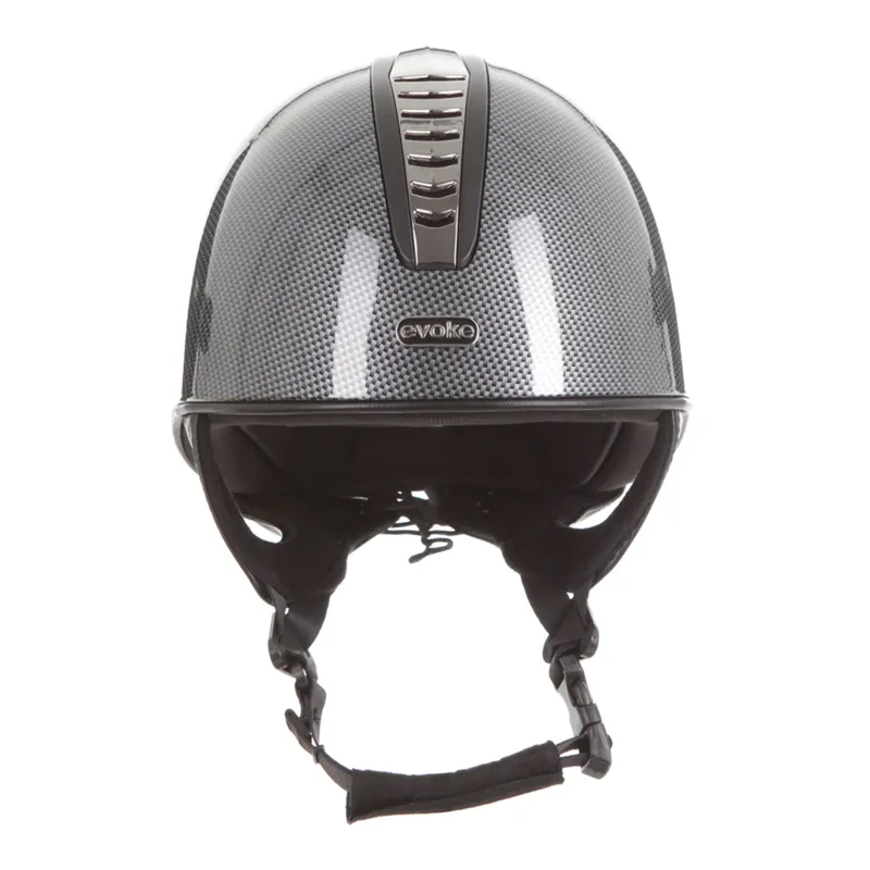 Evoke Orion Jockey Skull - High Shine Carbon/Gunmetal/Black