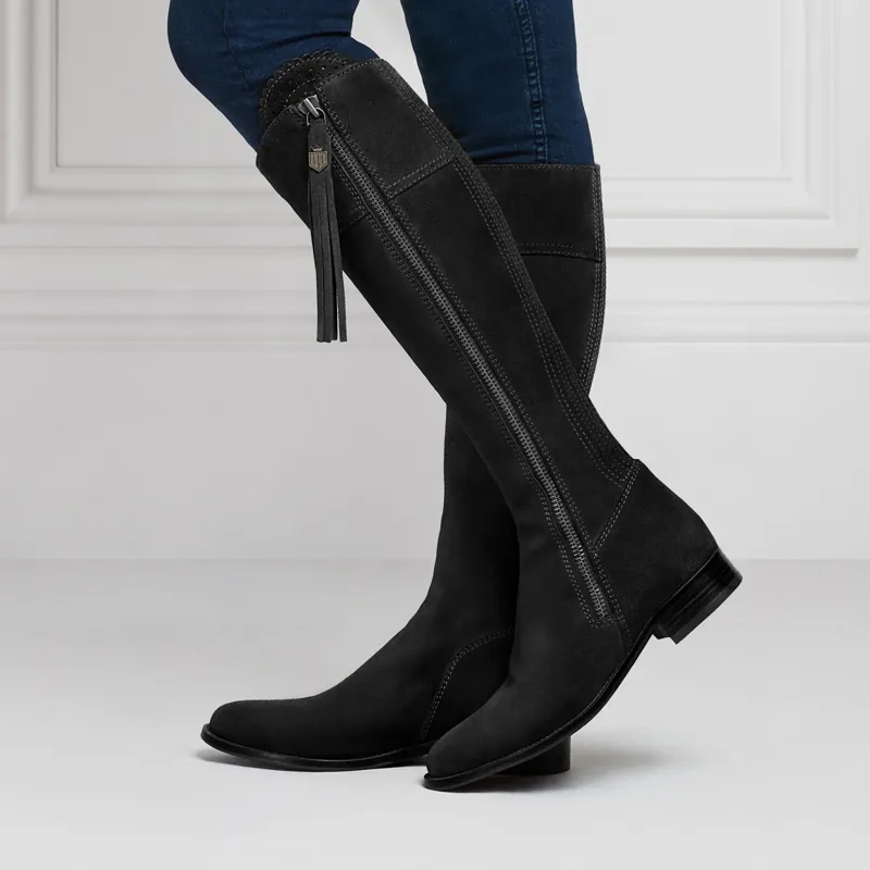 Fairfax and Favor Flat Regina Boot - Black-6