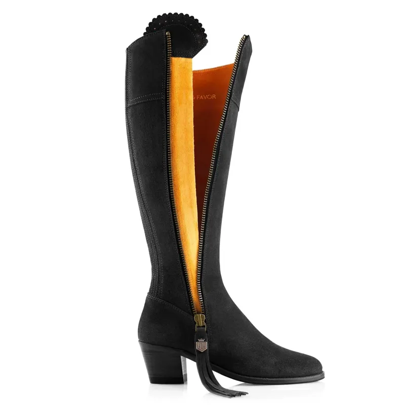 Fairfax and Favor Heeled Regina Boot - Black-3