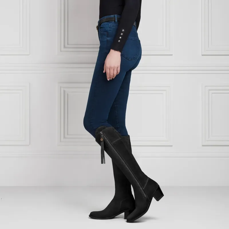 Fairfax and Favor Heeled Regina Boot - Black-6