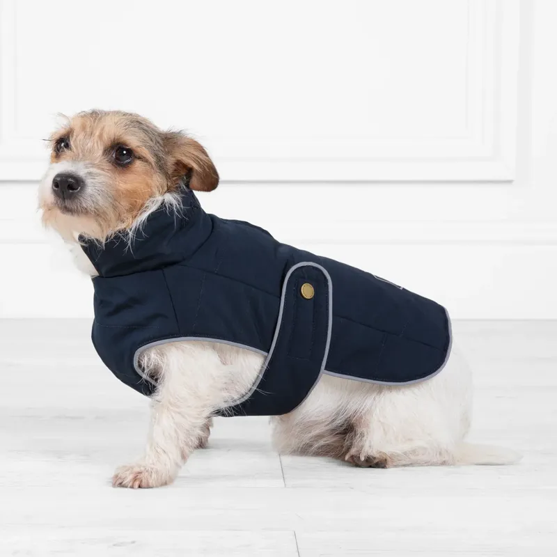 Fairfax and Favor Charlotte Padded Dog Coat - Navy Blue-3