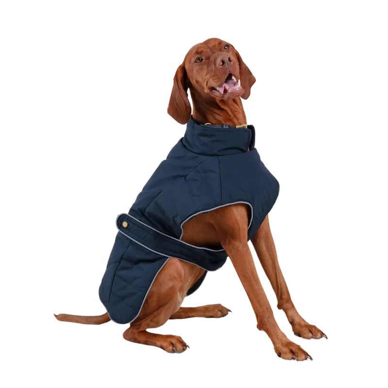 Fairfax and Favor Charlotte Padded Dog Coat - Navy Blue-4