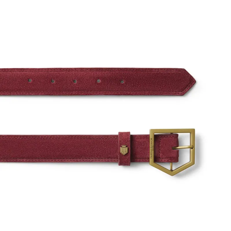 Fairfax and Favor Felbrigg Belt - Ruby Suede-1