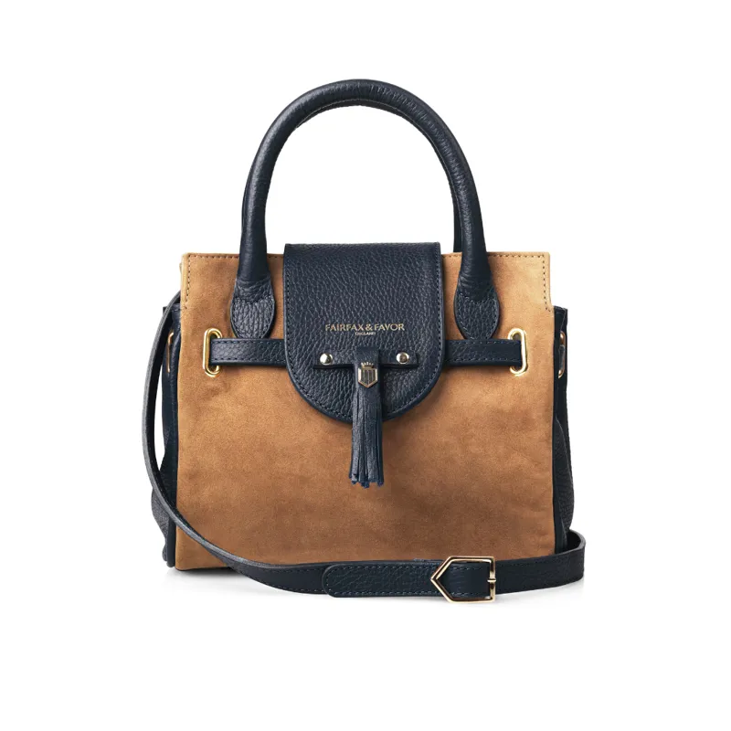 Fairfax and Favor Mini Windsor Handbag - Tan/Navy