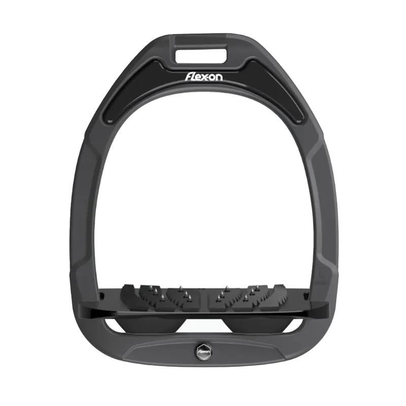 Flex-On Green Composite Inclined Ultra-Grip Stirrups - Dark Grey/Black