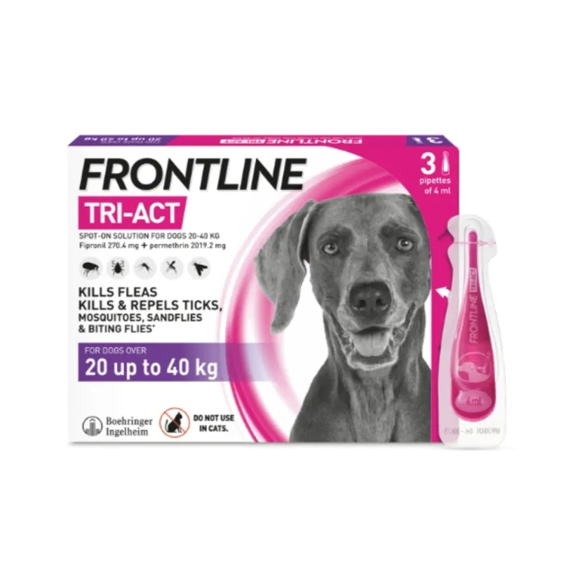 Frontline Tri-Act Spot On For Large Dogs 20-40kg