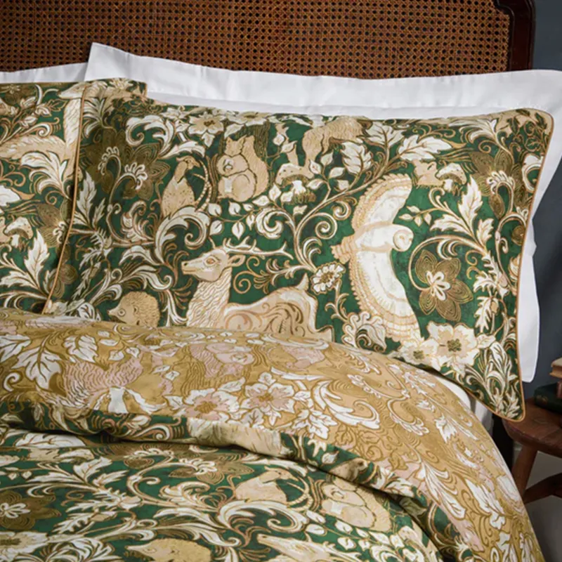 Harewood Cotton Duvet Cover Set - Emerald-2