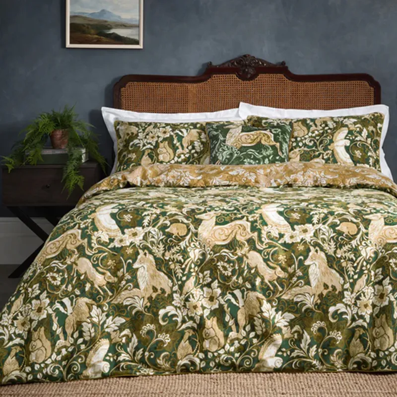Harewood Cotton Duvet Cover Set - Emerald