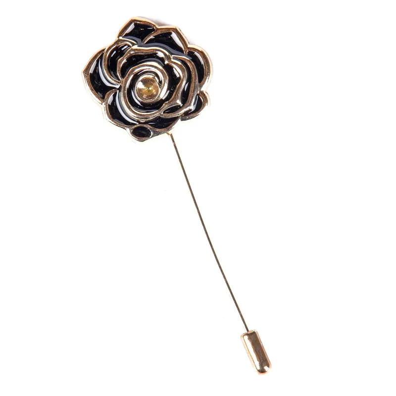 Heather Hat Pin - Pewter Flower