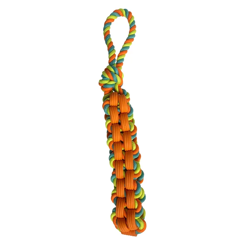 Hemmo and Co Heavy Duty Block with Woven TPR Dog Toy-2