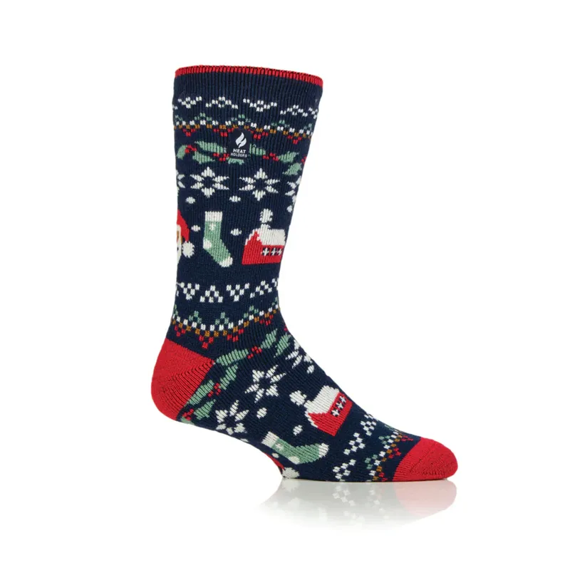 Heat Holders Mens Christmas Lite Socks - Festive Tidings