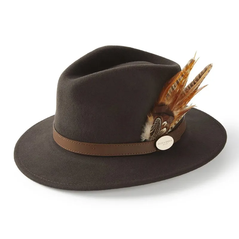 Hicks and Brown The Suffolk Fedora - Dark Brown