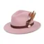 Hicks and Brown The Suffolk Fedora Gamebird Feather Hat Dusky Pink