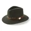 Hicks and Brown The Suffolk Fedora Pheasant Feather Wrap Hat Olive