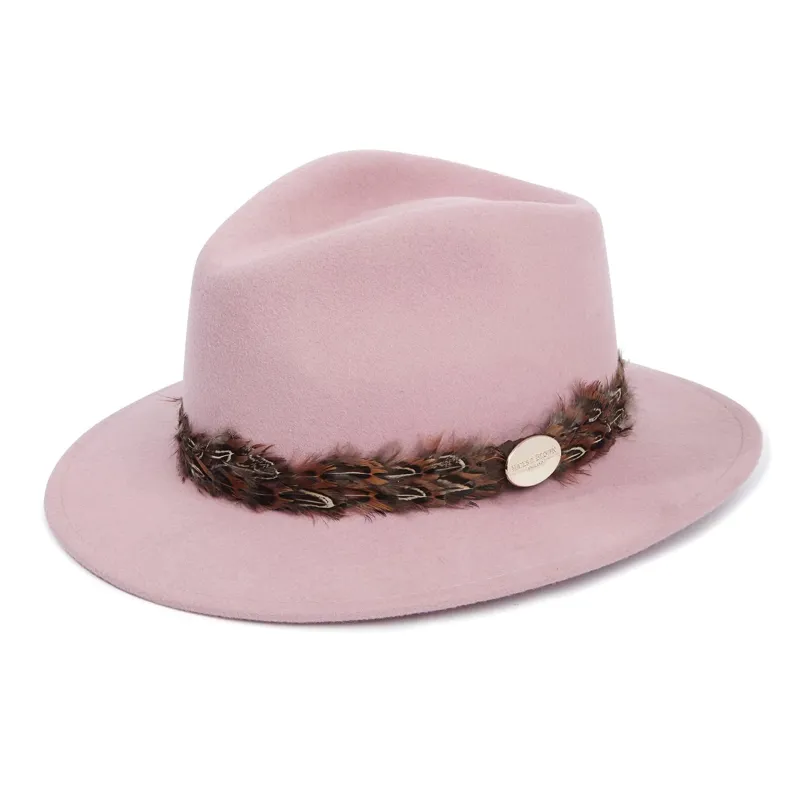 Hicks and Brown The Suffolk Fedora - Dusky Pink