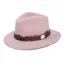 Hicks and Brown The Suffolk Fedora Pheasant Feather Wrap Hat Dusky Pink