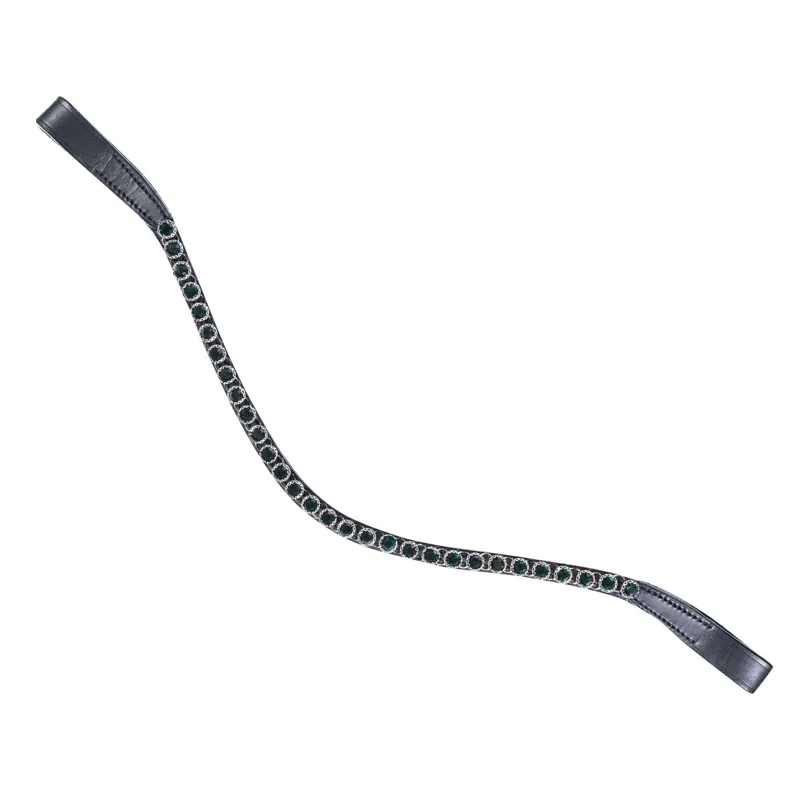 HKM Precious Browband - Deep Green