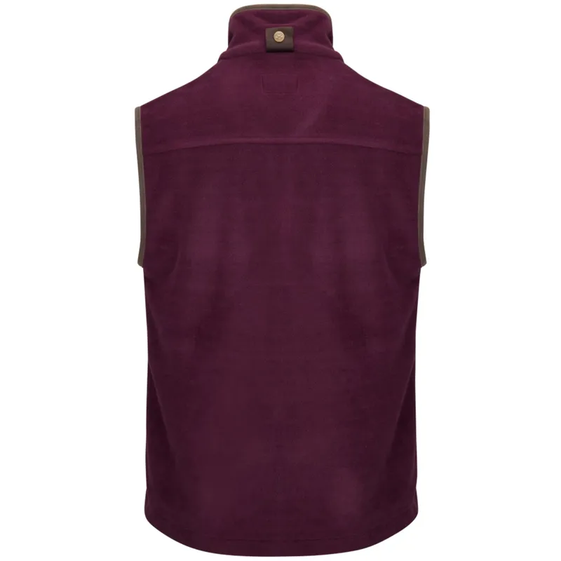 Hoggs of Fife Mens Stenton Fleece Gilet - Merlot-1