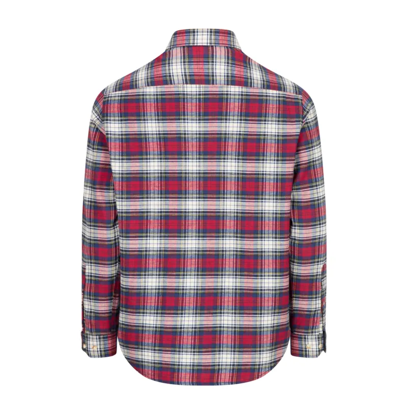 Hoggs of Fife Mens Pitscottie Flannel Shirt - Red Tartan Check-1